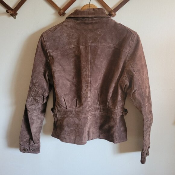 Vintage Wilsons Leather Bomber Moto Jacket Brown Suede Full Zip Medium M - Picture 9 of 13